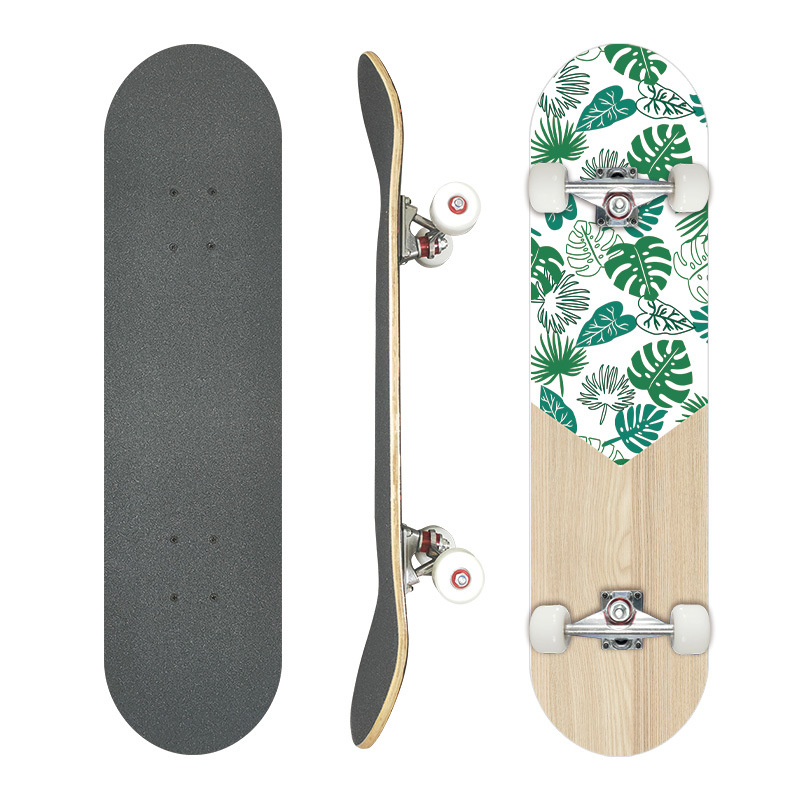 Picture of 31 inch skateboard professional adult street maple four-wheel beginner children double rocker concave skateboard