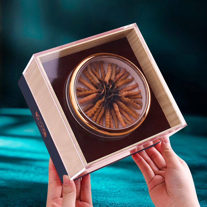 Cordyceps Dendrobium double-Piece Gift Box square NAFU gift box sea cucumber Bird's Nest Morchella precious tonic packaging gift box
