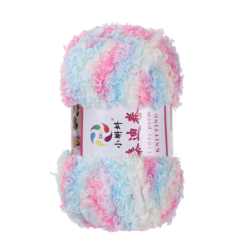Picture of Wholesale Teddy Curly Wool Loop Thread Handmade DIY Loop Velvet Crochet Thread Hand Knitted Scarf Doll Thread