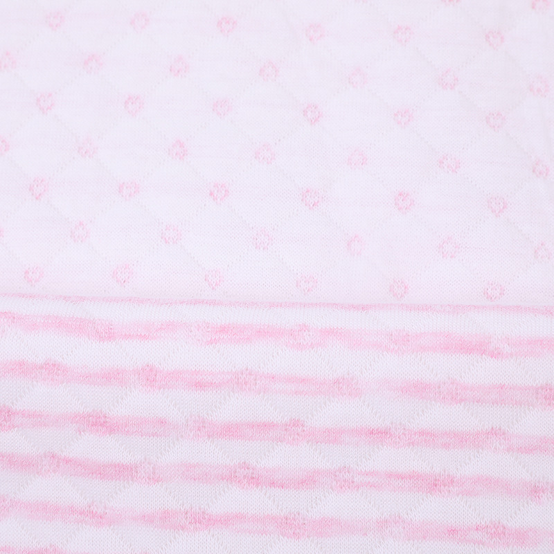 Picture of Shu cotton jacquard air layer two-sided cotton silk air layer baby sleeping bag crawling tire cap three-layer cotton fabric