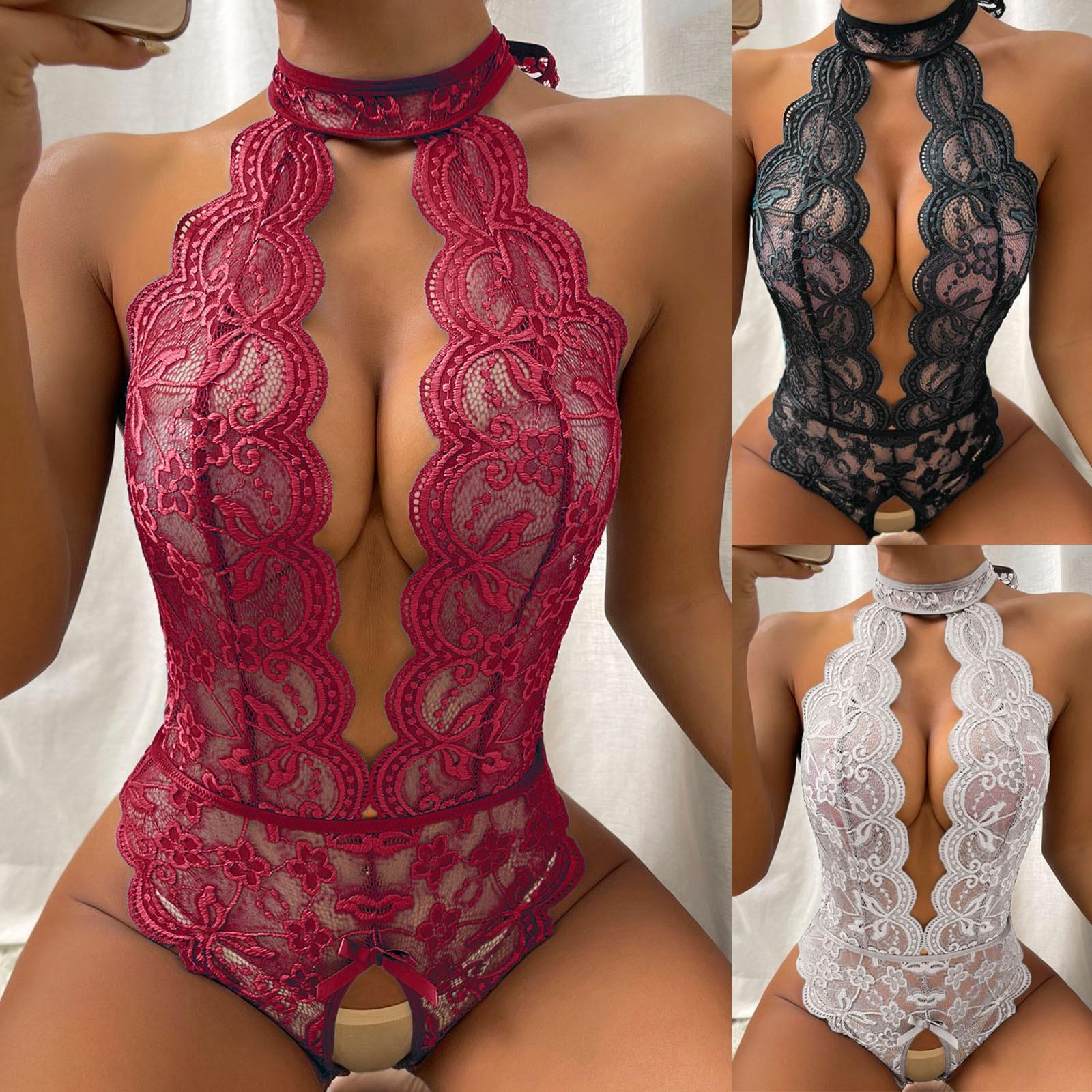 Foreign trade supply Amazon new lace perspective temptation sexy underwear wholesale sexy pajamas factory