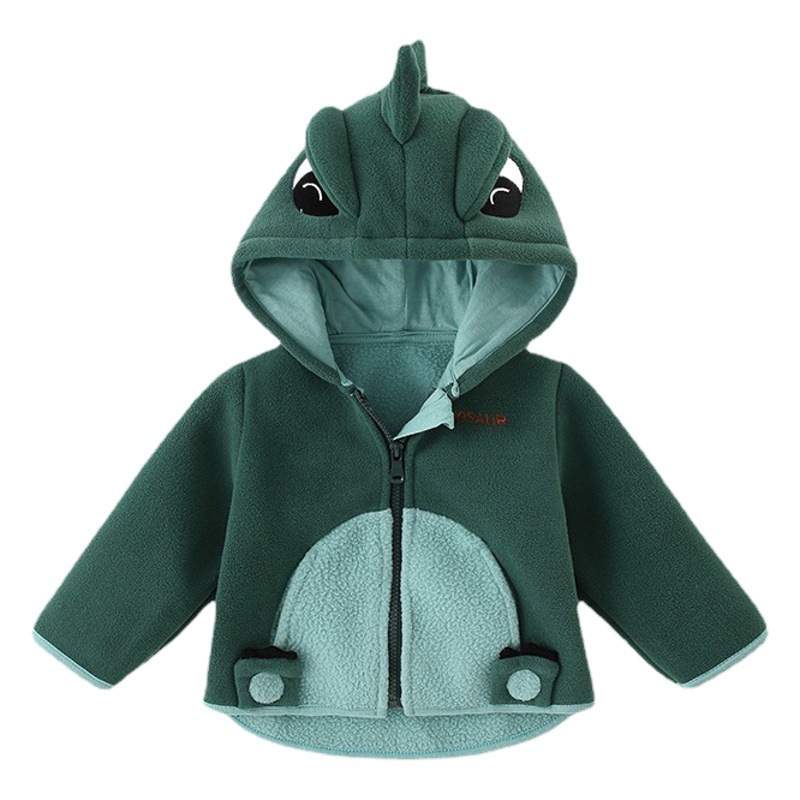 Picture of Girls' Fleece Coat Boys' Coat Autumn and Winter Clothes Children's Baby fleece-lined Hooded Top Baby Clothes Cross Border