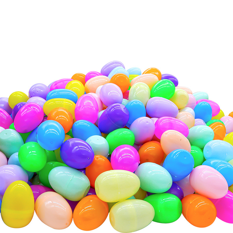 Picture of Easter eggshell egg plastic opening decoration twisted egg egg shell 4*6CM small egg shell plastic egg shell