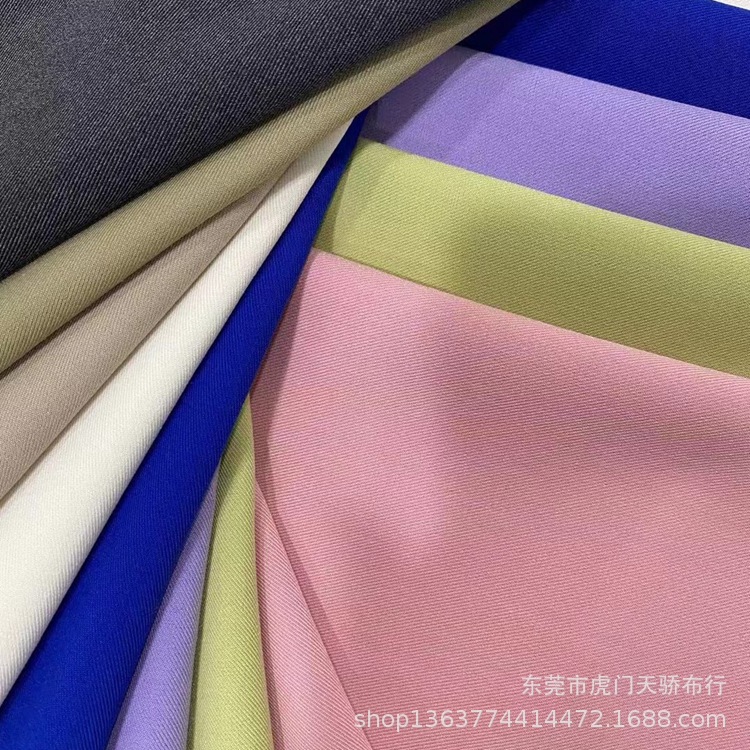 In stock woven TR fabric elastic serge fabric comfortable breathable anti-wrinkle suit character Library Professional suit surface