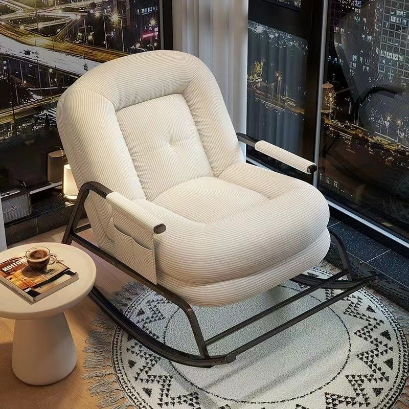 Home Rocking Chair Balcony Leisure Lounge Chair Adult Living Room Lunch Break Adult Sofa Chair Human Kennel Lazy Rocking Chair