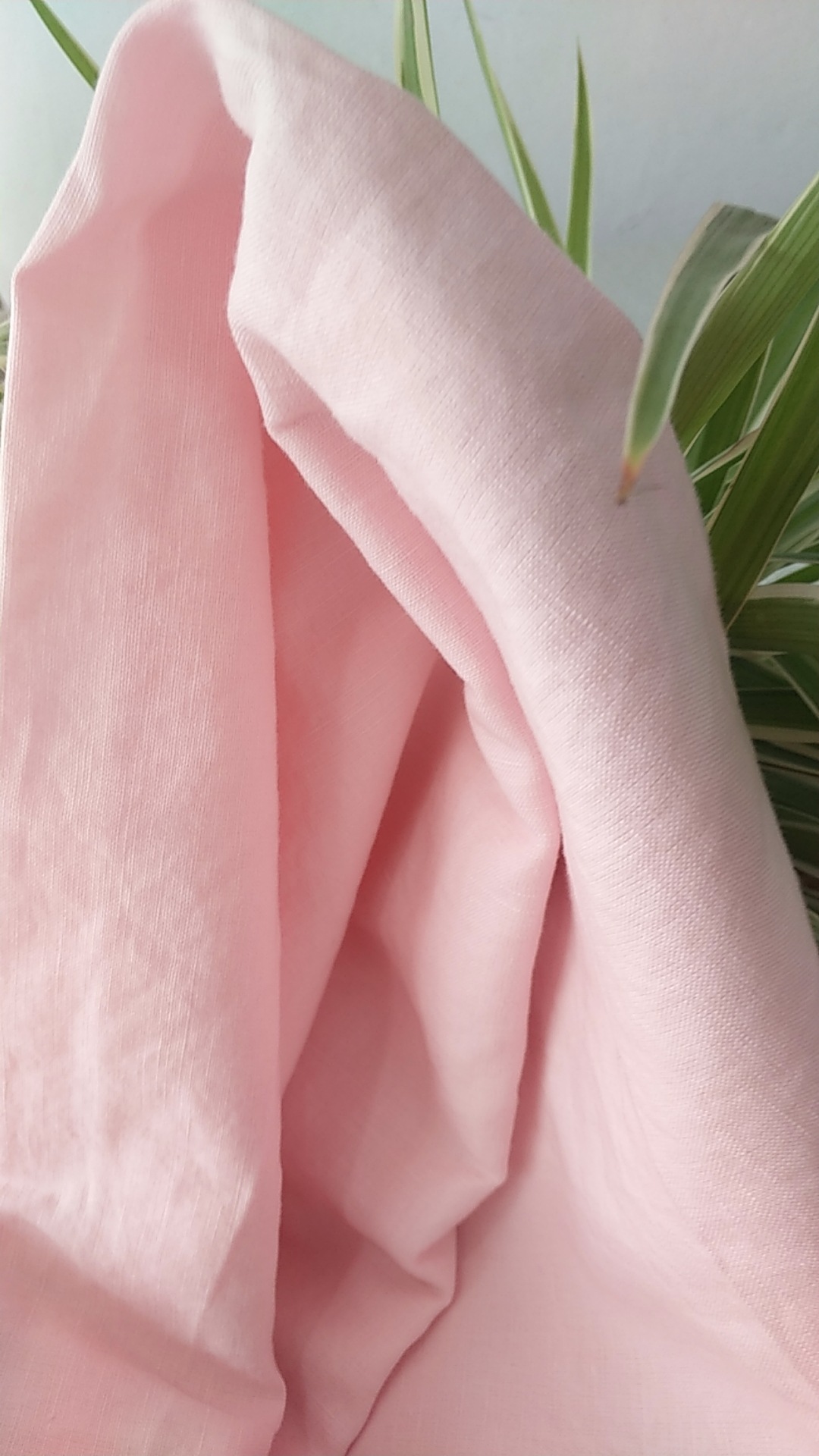 Linen Cotton Pink Extra Wide Fabric Linen Cotton Interwoven Wide Bedding Fabric Cotton Linen Curtain Fabric