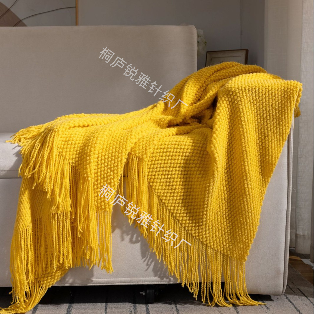 Picture of Cross-Border Simple Style B&B Decorative Blanket Air-Conditioning Blanket Nap Blanket Blanket Sofa Blanket Sofa Blanket High-End