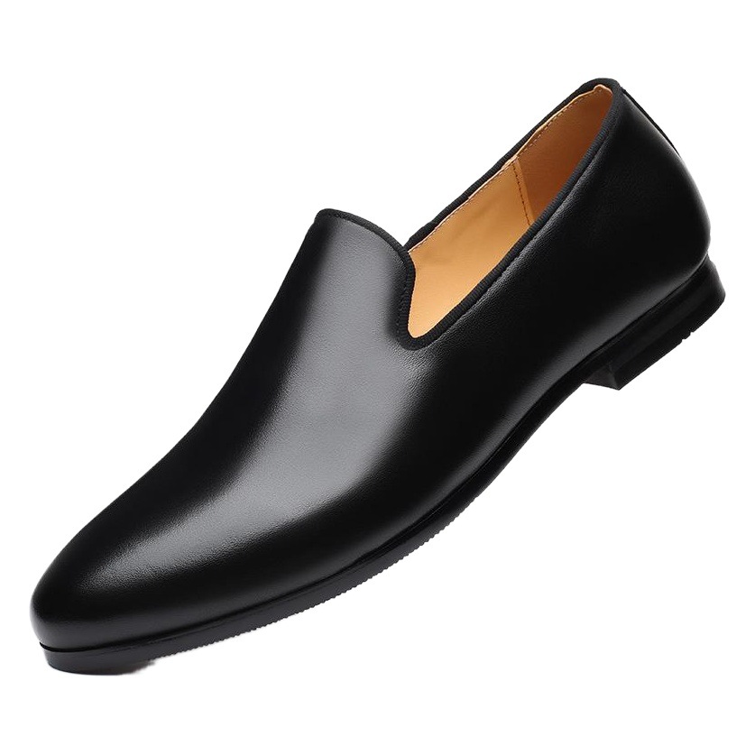 2023 Spring and Autumn Men's Shoes New Breathable Casual Leather Shoes Korean Style Fashion Bean Shoes Youth Small Leather Shoes