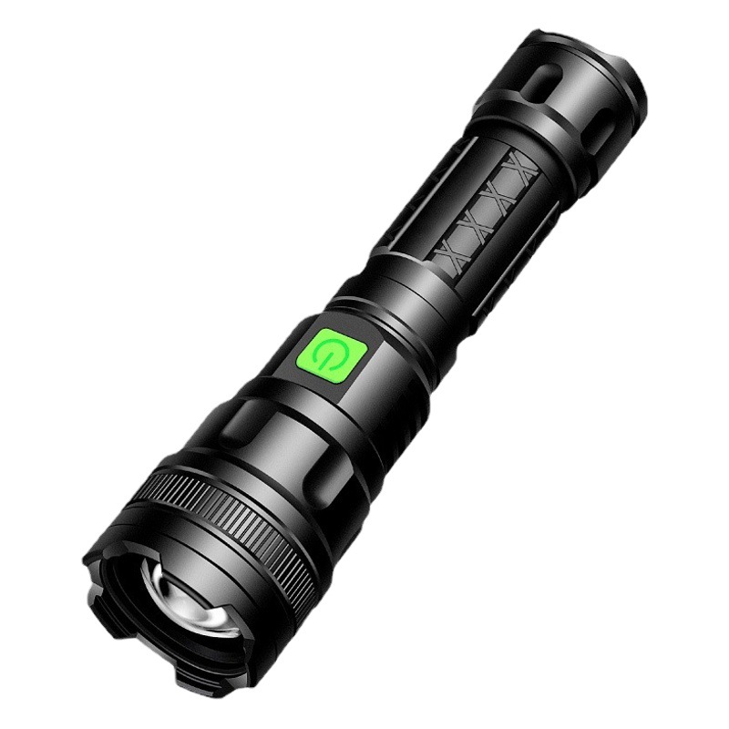 LED flashlight household emergency telescopic mini zoom long-range outdoor wild fishing mountaineering rechargeable flashlight