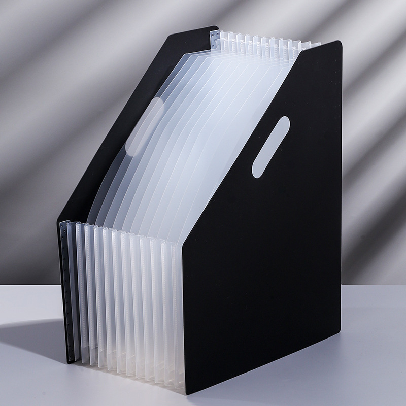 A4 can be vertical desktop folder 13 grid organ bag waterproof transparent insert student examination paper sorting folder