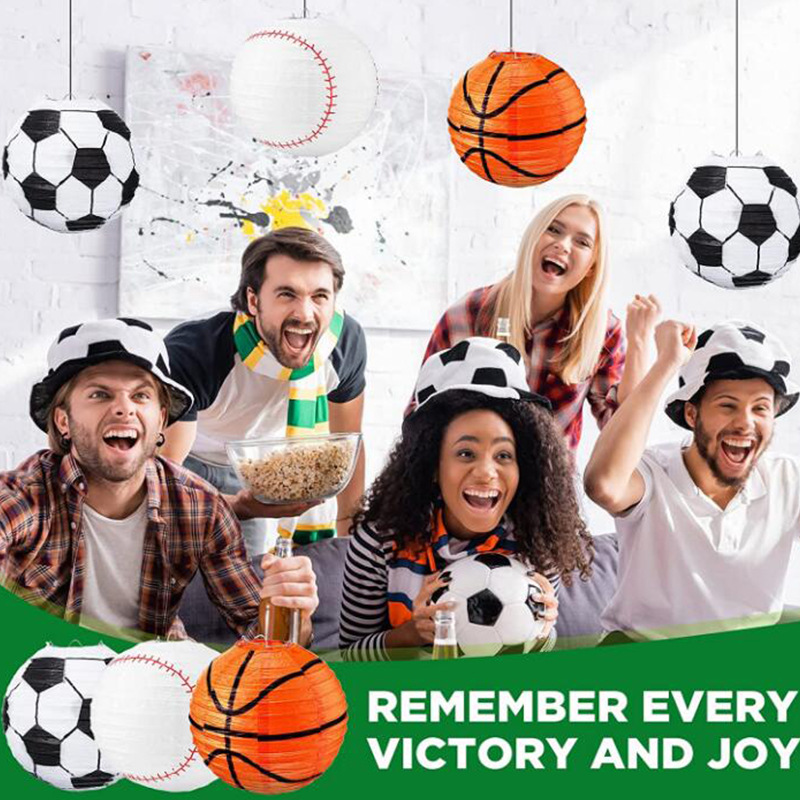 Picture of Basketball football paper lantern sports festival props decoration sports mall scene layout rugby