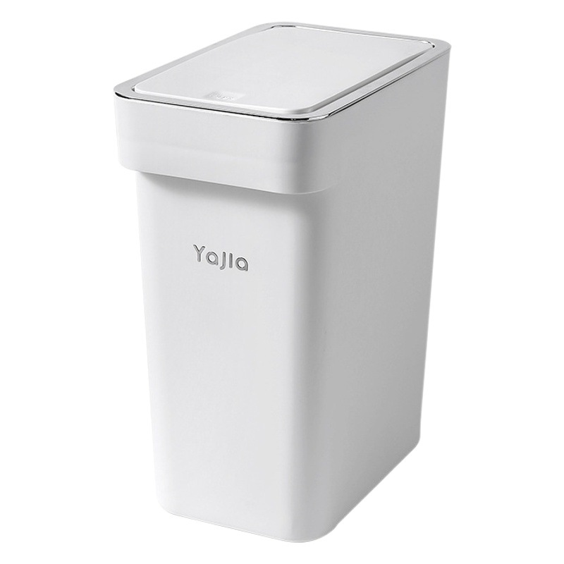 Trash Bin Household Toilet Gap Trash Bin with Lid Bedroom Sanitary Living Room Kitchen Lid Press Toilet Paper Basket