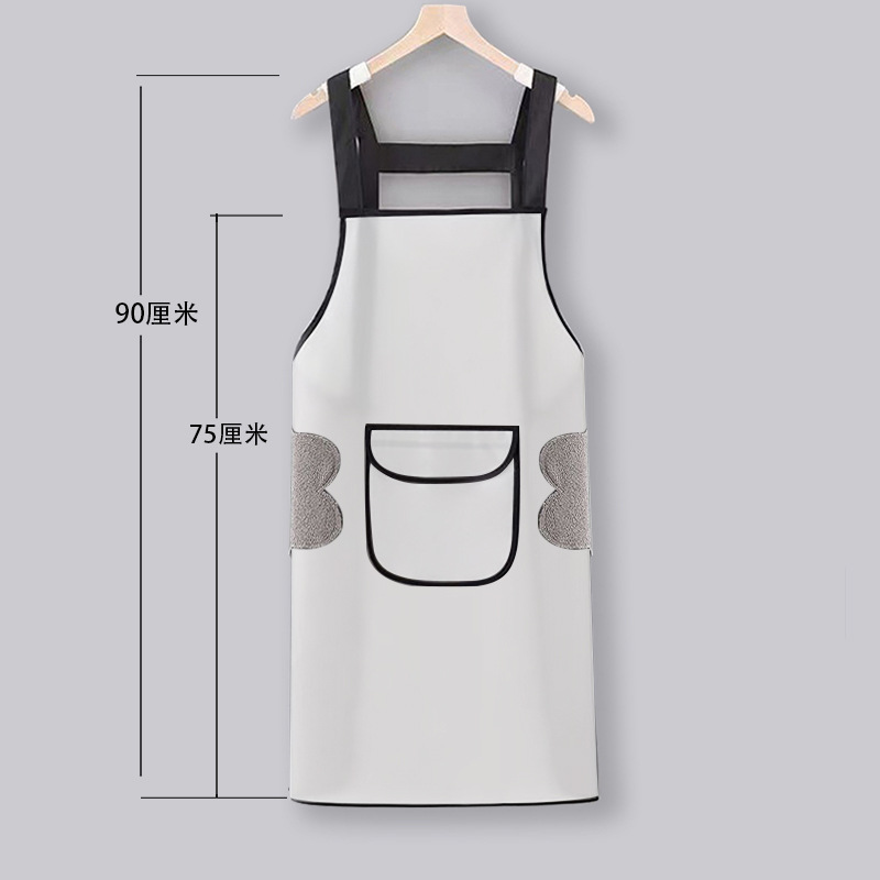 Picture of Long waterproof oil apron adult household kitchen cooking large men's and women's aquatic dishwashing restaurant work clothes wholesale