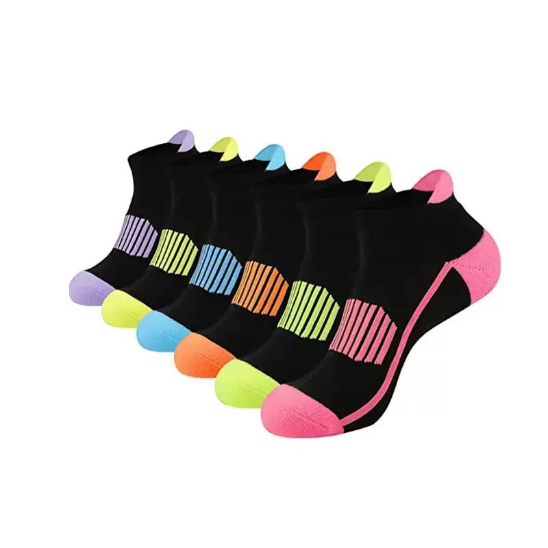 Cross-Border Amazon New Socks Sports Socks Sweat-Absorbent Breathable Socks Men and Women Running Fitness Boat Socks Heel Protection