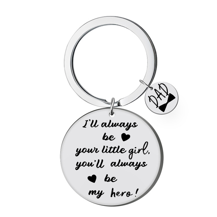 Picture of Popular Element Jewelry Mother's Day Gift for Family, Stainless Steel Keychain, Electroplating, Customizable Hanging Buckle for Summer