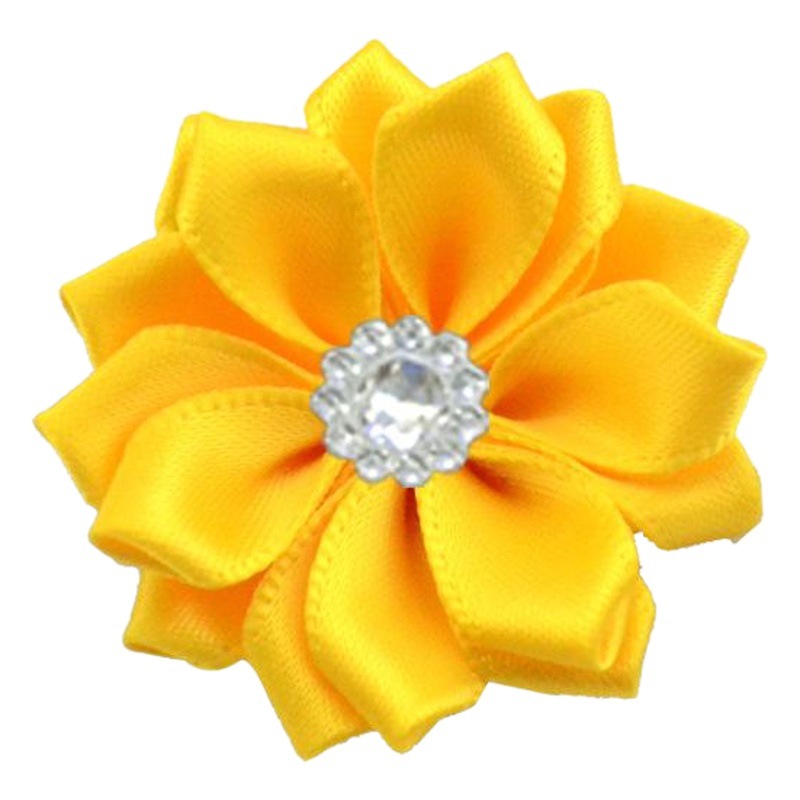 4cm hand-stitched flower middle sticky sunflower acrylic pointed lotus flower children's headband hairpin accessories