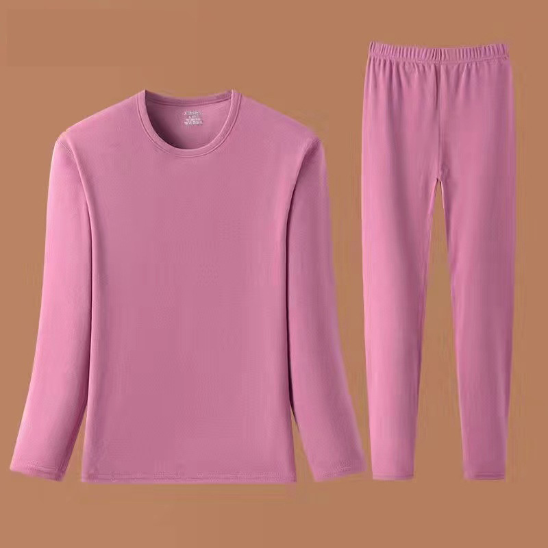 Picture of Middle-aged and elderly thermal underwear women's semi-high collar mother's pajamas bottoming shirt autumn clothes long pants for the elderly suit men