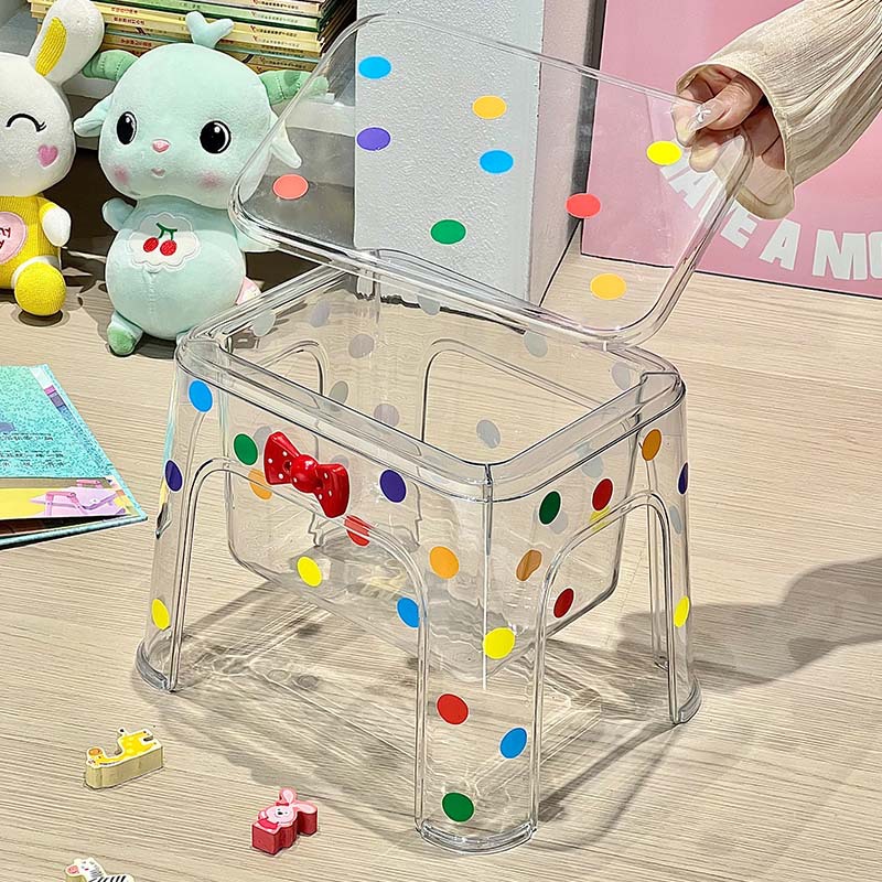 Picture of Storage stool can be used for adult home thickening, living room can be stacked with small benches, shoe changing stools, toy storage stools, stools, and stools can be placed in the house