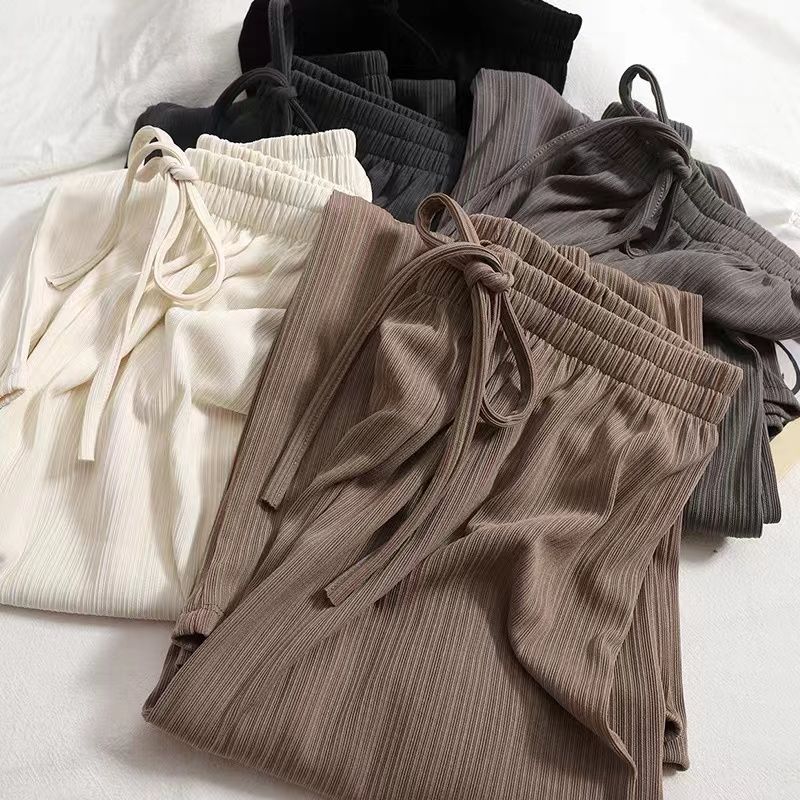 Extra Large Size 150kg Wide-leg Pants for Women in SuMMer, Thin, Fat Mm, Loose, Slim and Drapedy, Flesh-covering Straight Casual Pants