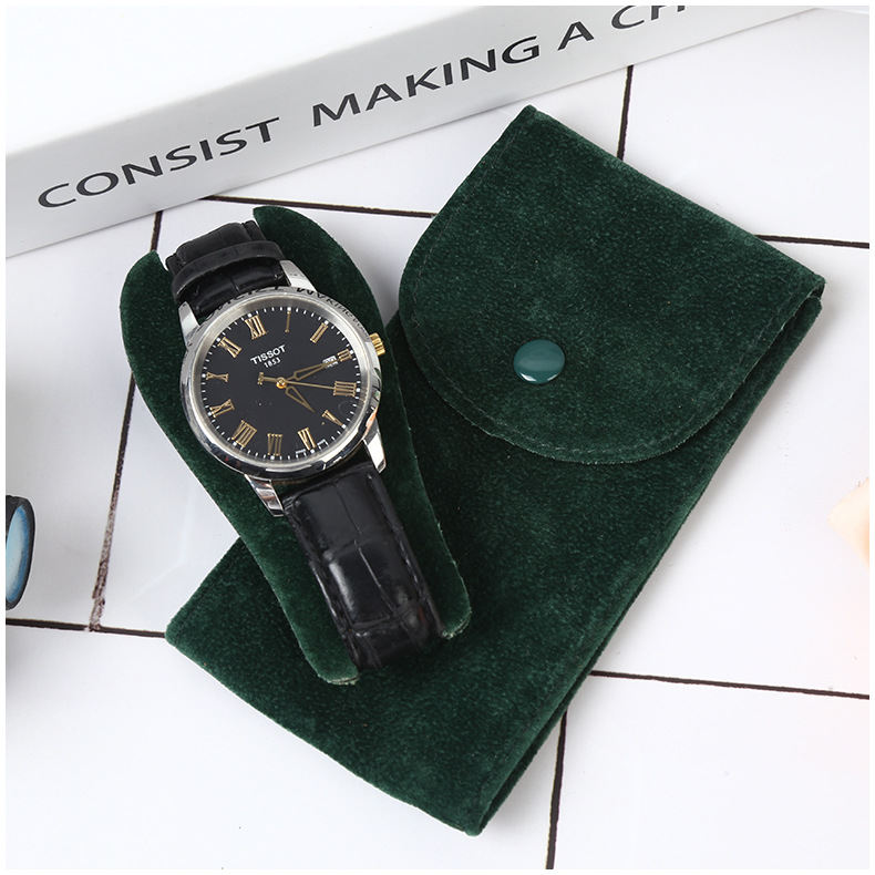 Factory supply watch flannel bag wristwatch flannel storage bag storage bag travel watch bag protective bag printable lo