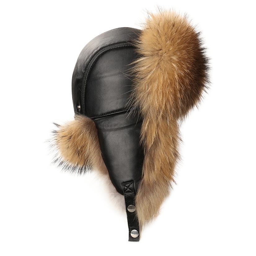 European and American Foreign Trade Winter Imitation Fur Men's Northeast Locomotor Lei Feng Cap Thickened Warm Ear Protection Cold Cap for Middle-aged and Elderly