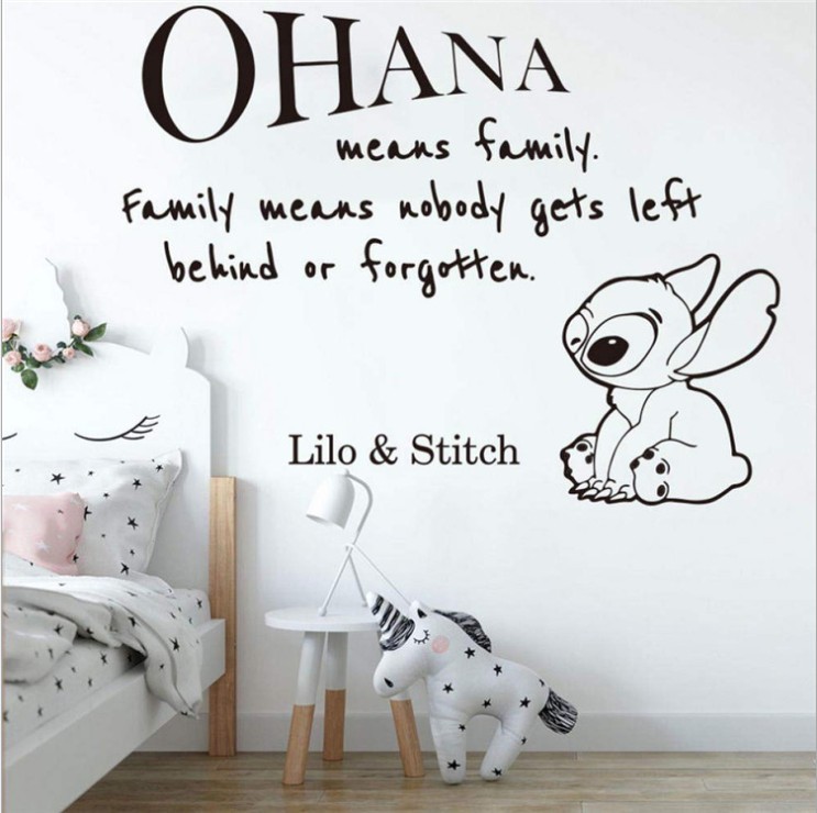 Anime Ohana Cartoon Character Creative Carved Wall Stickers Kidsren's Room Decoration Size Can Be Customized