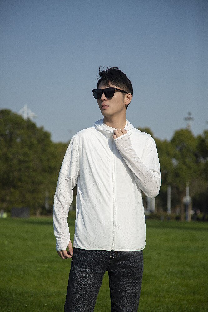 Picture of Jiao's Same Style Summer Ice Silk Non-Uv Protection Clothing for Men and Women with Brim, Non-Uv Protection, Breathable, Quick-Drying Fishing Sun Protection Clothing