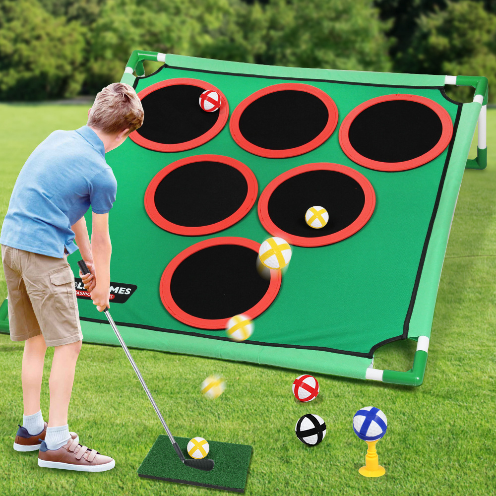 Manufacturers cross-border golf game mat target with stand to practice indoor and outdoor sports parent-child interactive games