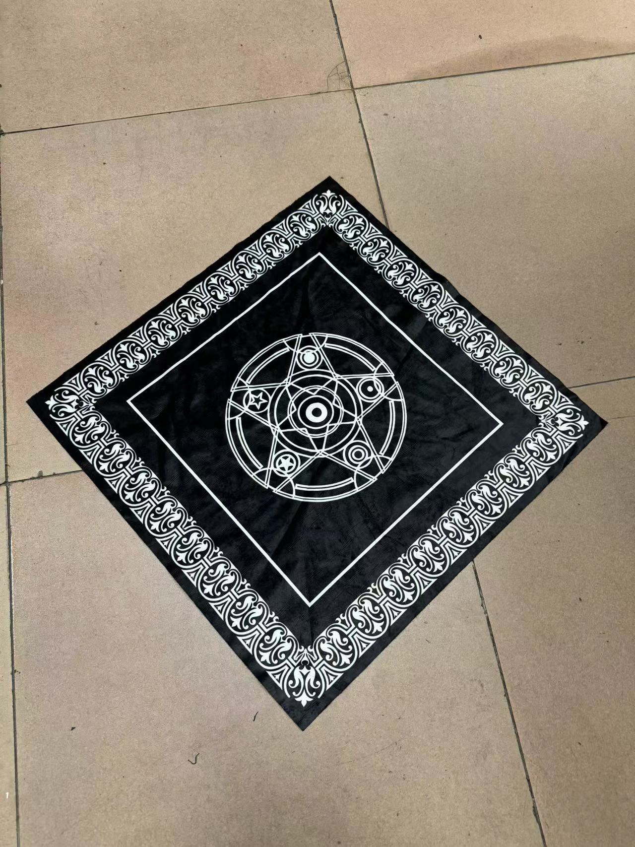 Picture of Wholesale Tarot Card Tablecloth Black Velvet Digital Printed Table Card Game Card