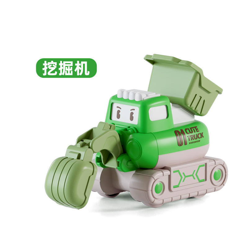 Picture of Children's engineering vehicle drop-resistant pull-back mining dirt cart inertia Press projection car boy toy car wholesale
