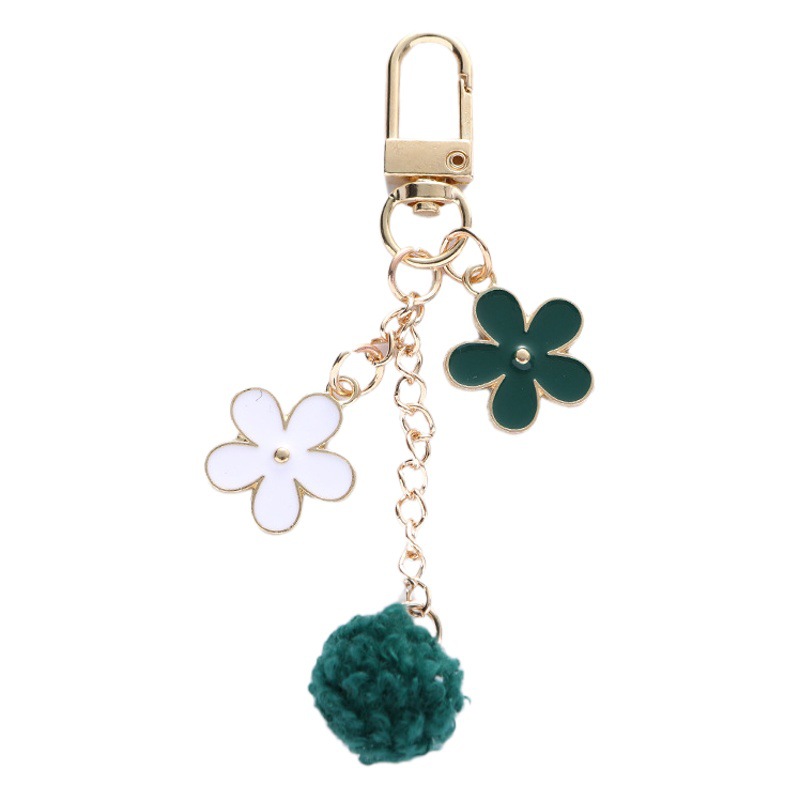 ins Japanese style cherry blossom keychain pendant cute girl heart hollow phone chain earphone case bag decoration