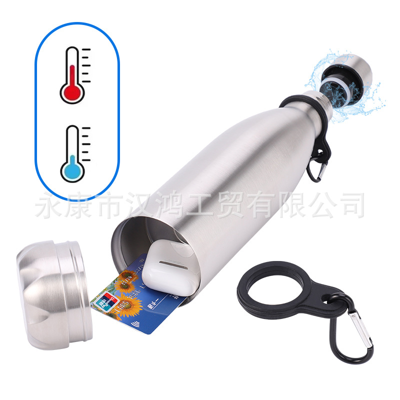 Picture of 750ml Storage Coke Bottle Outdoor Sports Bottle 304 Stainless Steel Thermos Cup Removable Bottom Multifunctional Water Cup