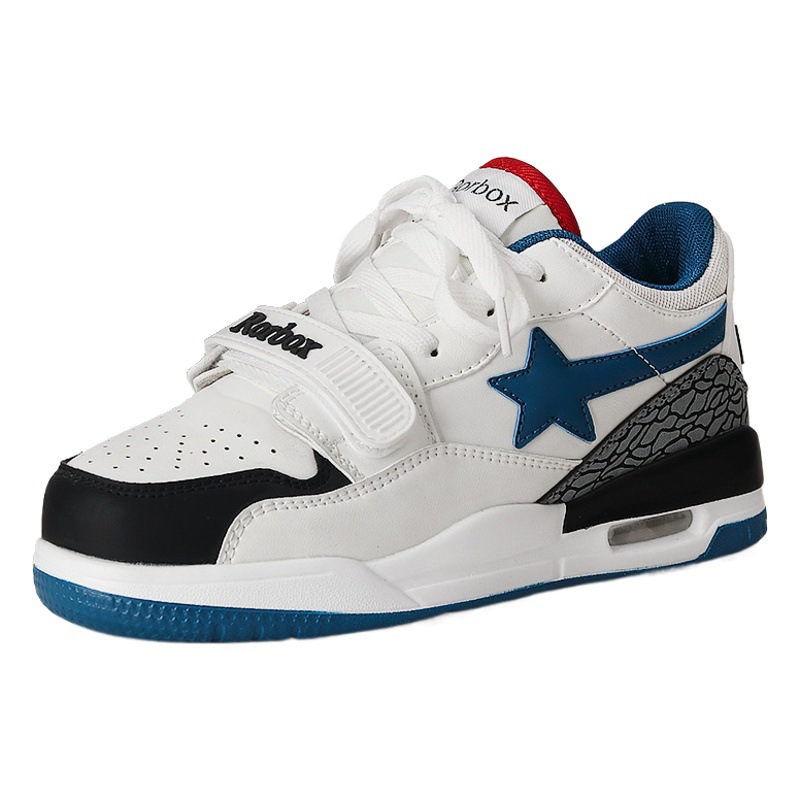 New College Style Casual Couple Air Cushion Heightening Running Casual Shoes Star National Trend Versatile Student White Shoes