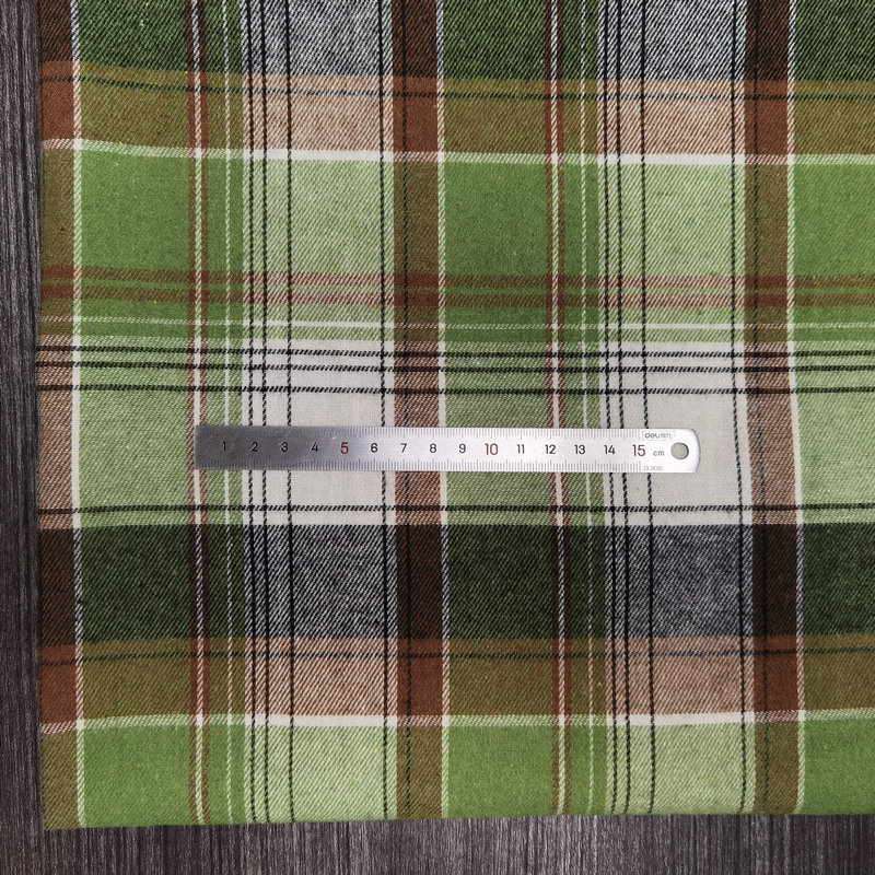 Picture of Spot twill sanding cotton plaid children's shirt plaid fabric 21 yarn-dyed flannel decorative fabric