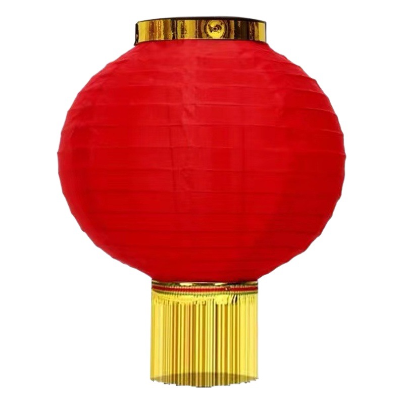 Japanese and Korean style foldable round series brushed red lantern printing outdoor waterproof Spring Festival advertising decorative lantern