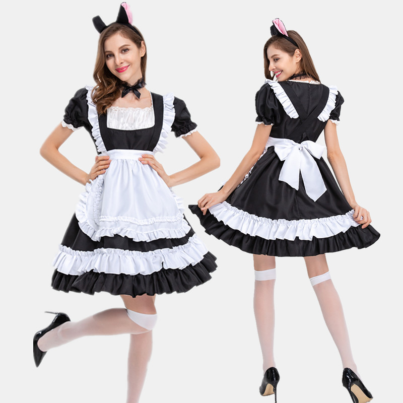 Exported to Japan super cute maid costume lolita cat girl maid costume anime soft girl dress ds performance costume