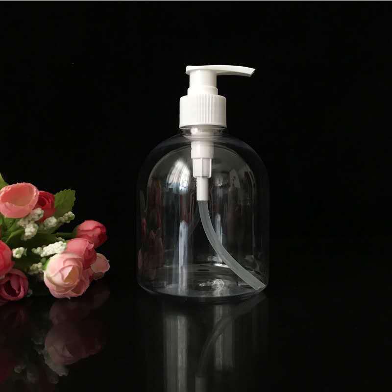 500ml ml transparent hand sanitizer bottle wholesale PET plastic bottle push type hand sanitizer empty bottle