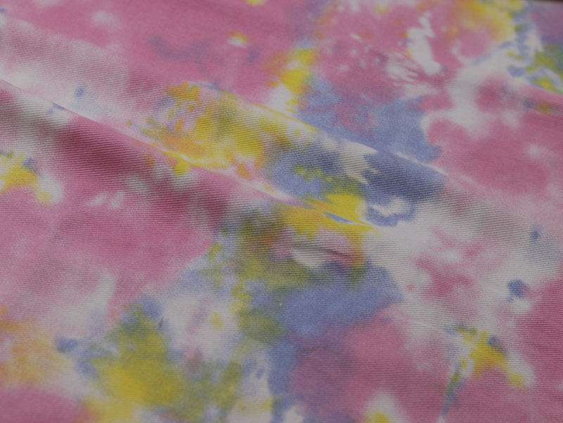 Picture of Color tie-dye twill cotton fabric Denim fabric clothing fabric diy handmade clothes thickening