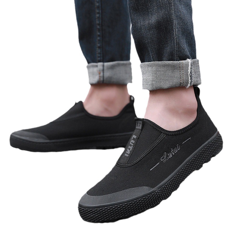 Lutai low-top labor protection shoes construction site rubber shoes men's labor shoes liberation shoes Super wear-resistant lightweight breathable platform work shoes