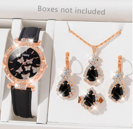 Picture of New TikTok Popular Women's Watch Fashion Personality Simple Watch Butterfly Digital Belt Watch Set