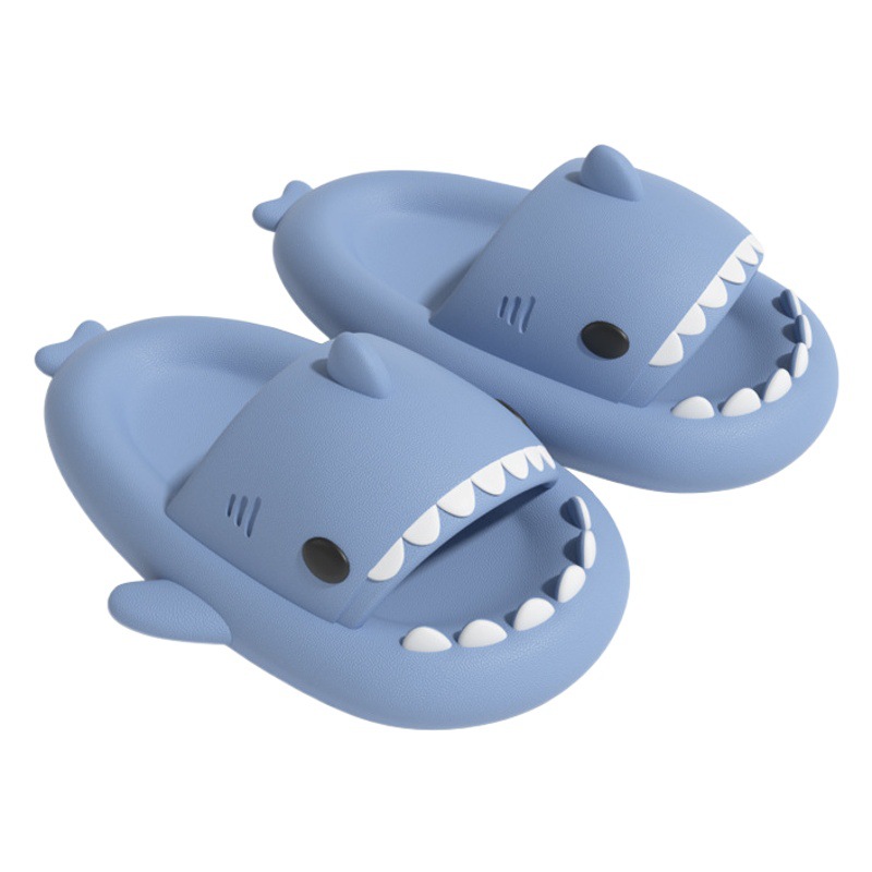 Shark Second Generation Kidsren's Slippers Summer Thick-Soled Boys Cartoon Kidsren Indoor Non-Slip Bathing Baby Family Slippers