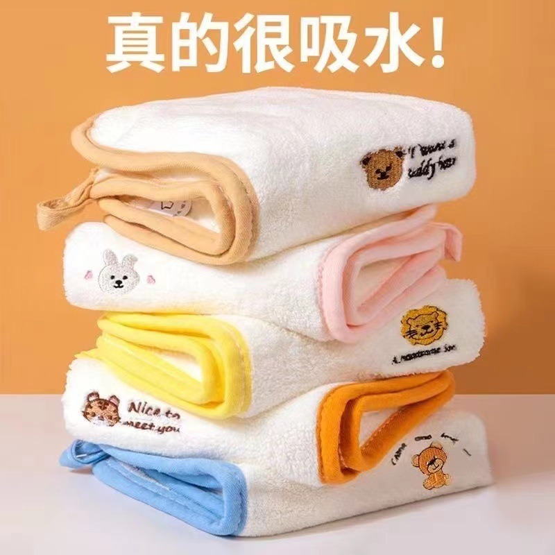 Picture of Baby towel soft newborn baby wash face small square towel children's handkerchief kindergarten wipe face towel small towel