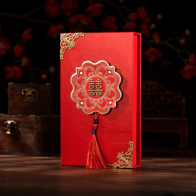 Picture of 2025 New Wedding High-End Red Envelope, Modified Gift, 10,000 Yuan Red Envelope, Wedding Gift, Gold Box, Color Gift Box, Souvenir