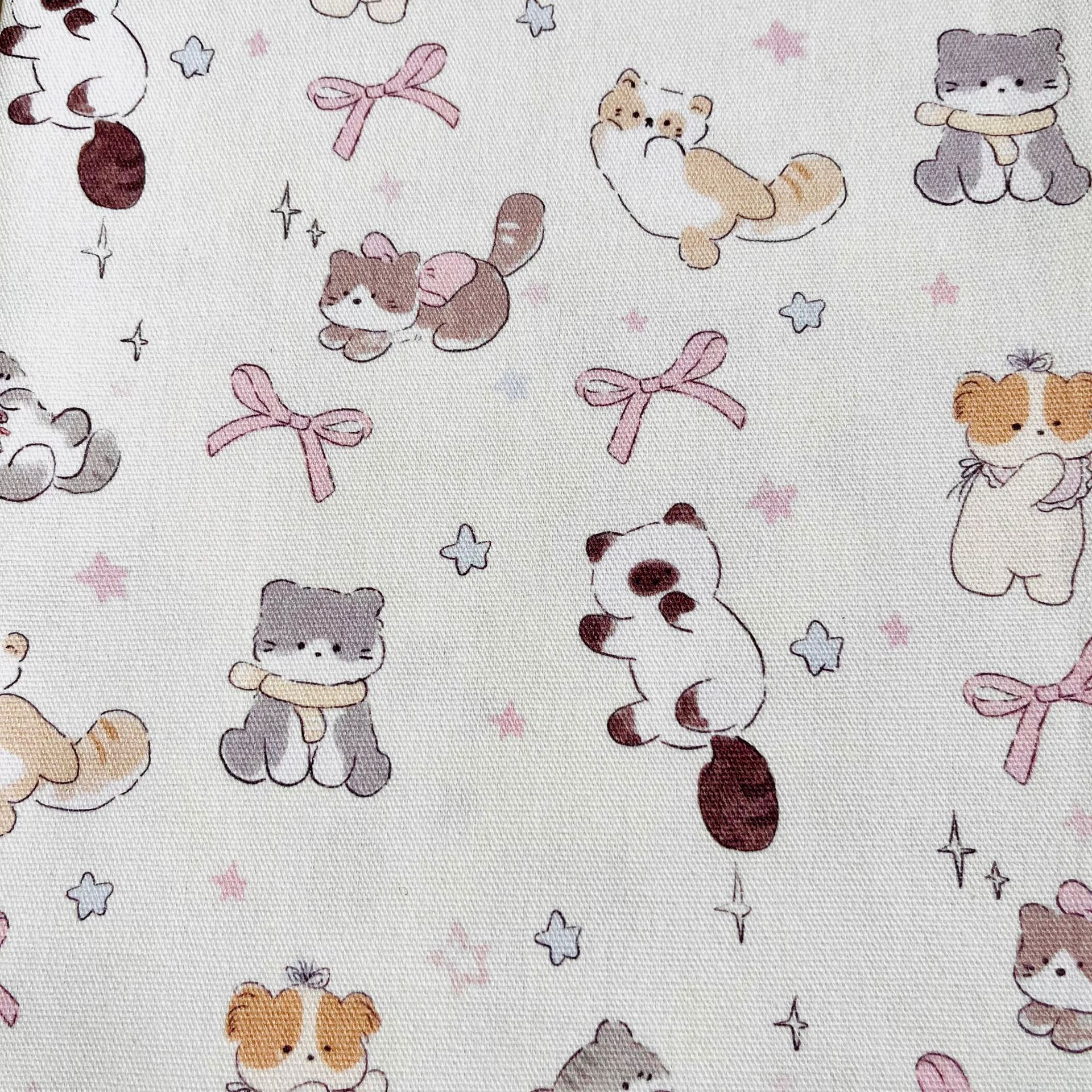Picture of Bowknot Small Animal All-Cotton Canvas 1.5m Width 1.0m Price Bag Jacket Vest Handmade DIY