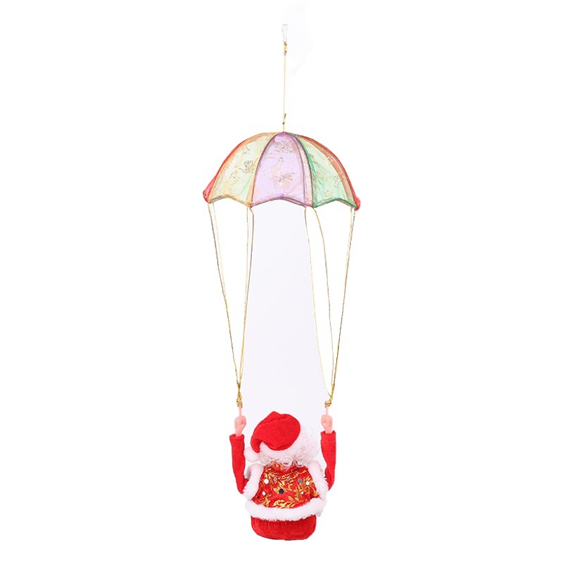 Cross-Border Popular Electric Santa Claus Parachute Somersault Decoration Christmas Gift Electric Christmas Toy