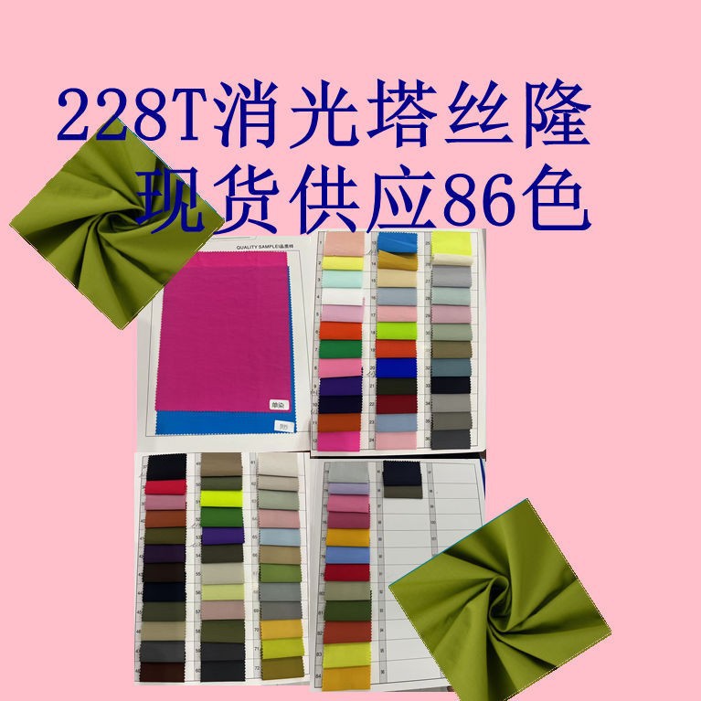 228t Matte Taslan Full Nylon Comfortable Skin-Friendly down Jacket Fabric Outdoor Fabric