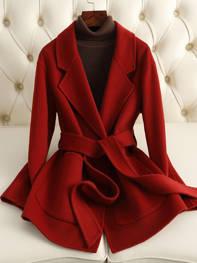 Picture of 『 Benefits』Autumn and Winter New Style Small Double-Sided Cashmere Outwear Women's Short Slim Slim Woolen Outwear for Women