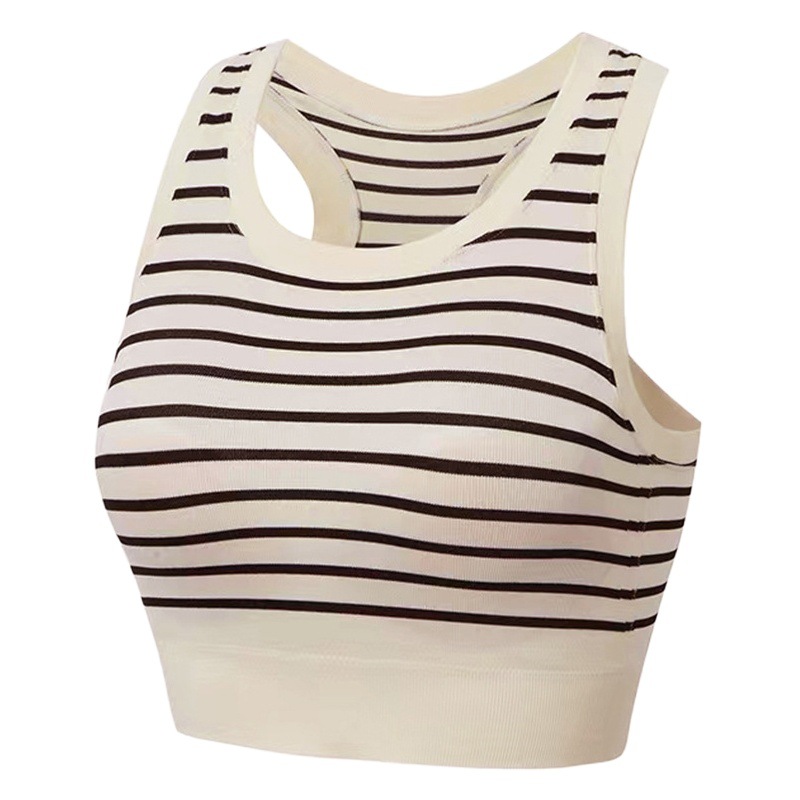 Low-intensity Yoga Sports Underwear Women's Fixed Cup Fitness Vest High Elastic Quick-drying One-piece Bra
