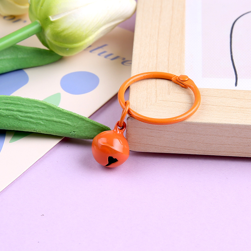 Picture of Korean Style Hyun-a Small Fresh Color Small Flower Bell Keychain Tanabata Gift Key Ring Bag Women's Hanging Accessories