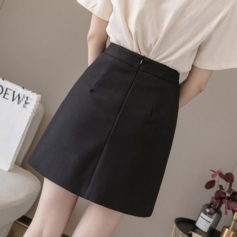 2023 Summer New Suit Skirt Women's High Waist Slimming Anti-running All-match A- line Hip One-step Skirt